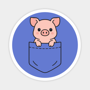 Cute Baby Piglet Pocket Pal Funny Pig Farm Animal Magnet
